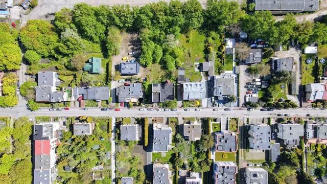 Ulica Inżynierska z góry, zdjęcie z drona